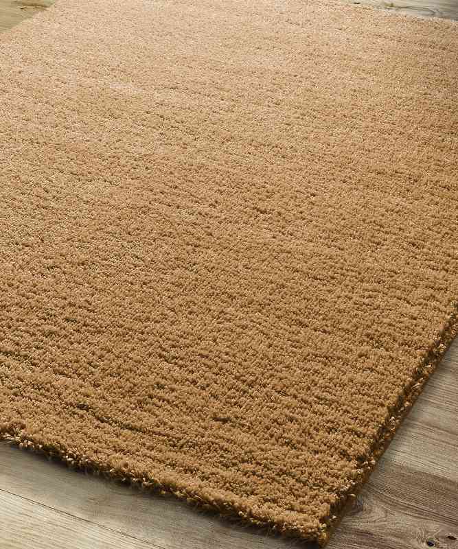 ALFOMBRA DE PELO LARGO LISO CÁMEL